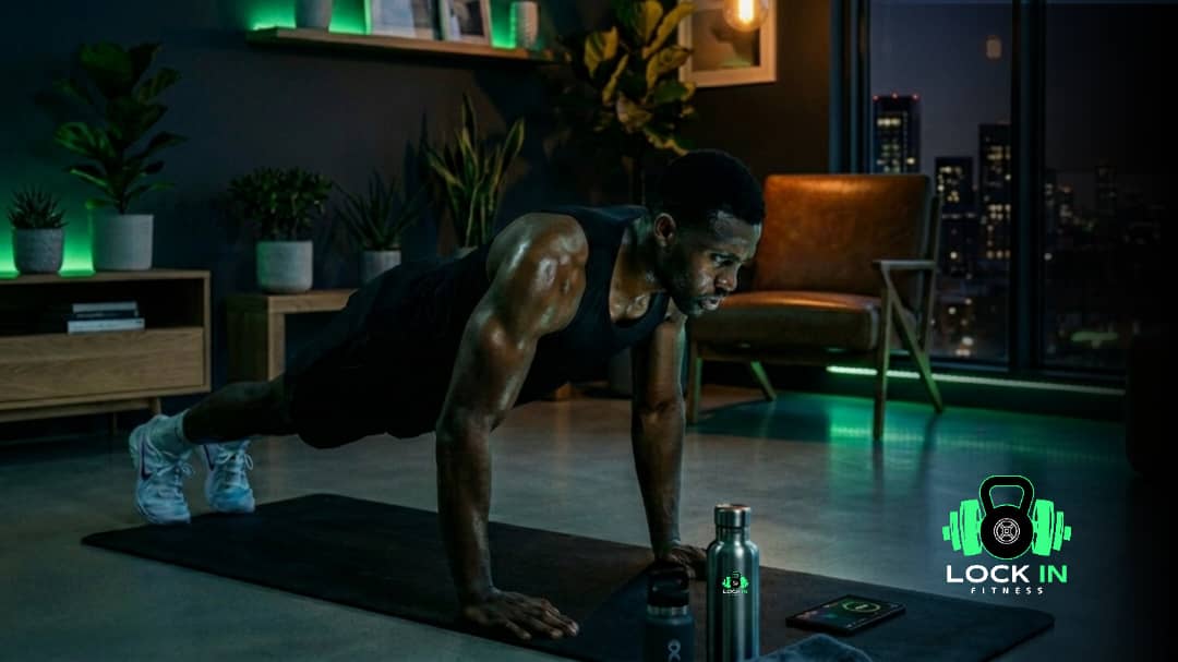 Athlete training at home